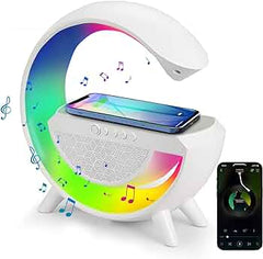 G Shaped Rgb Light Table Lamp With Wireless Charger