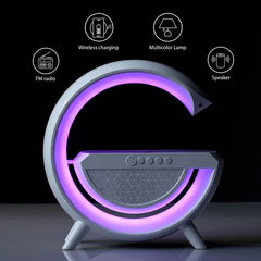 G Shaped Rgb Light Table Lamp With Wireless Charger