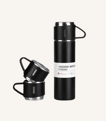 500ml stainless steel vacuum thermos with 3 lids.